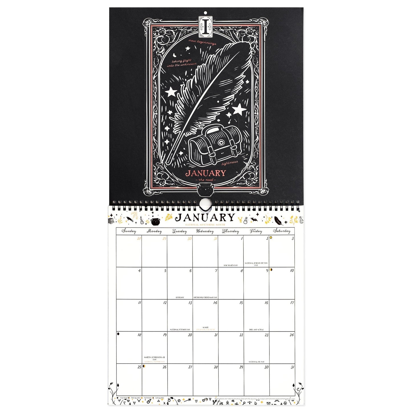 Waiting for the Night 2026 Spiral Wall Calendar