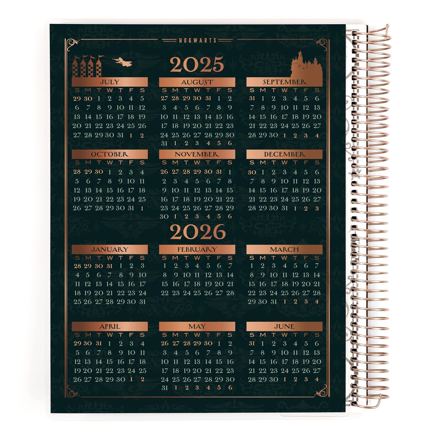 Harry Potter 2025-2026 Hogwarts Weekly Dated Teacher Planner (July - June)