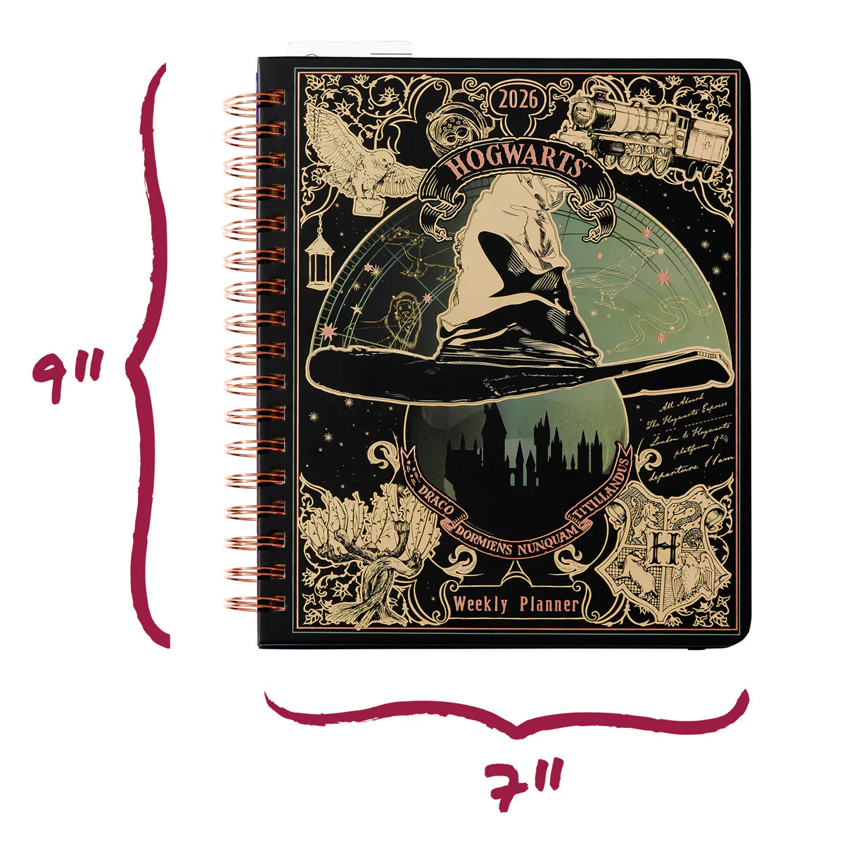 Hogwarts Enchanted Days 2026 Magical Weekly Planner — Hardcover