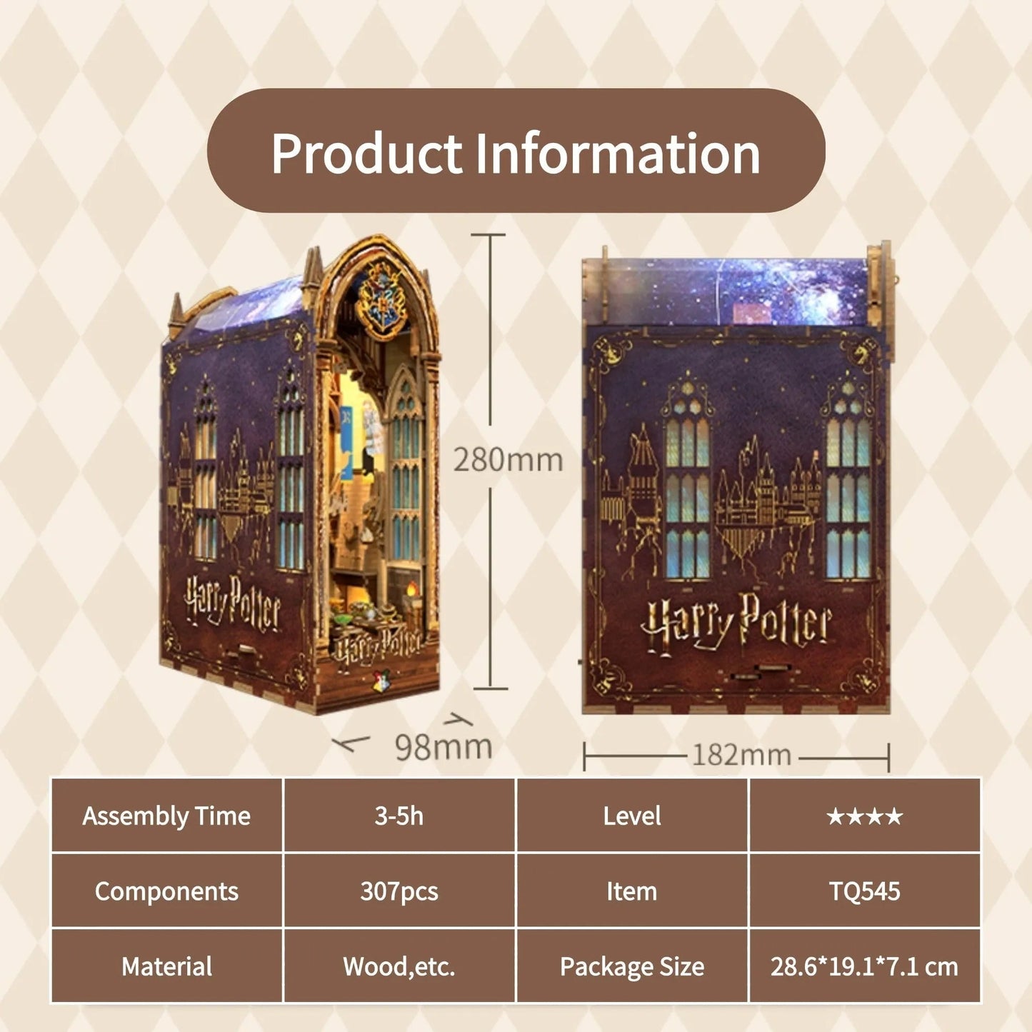 Hogwarts Magic Hall DIY Book Nook Kit