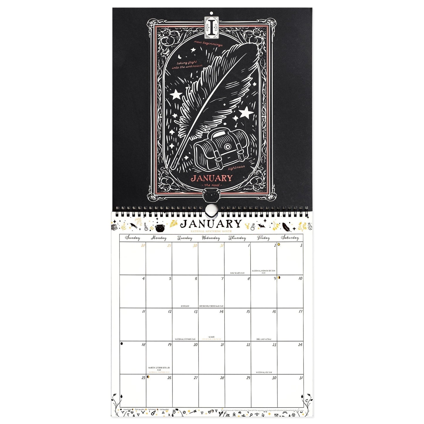 Waiting for the Night 2026 Spiral Wall Calendar