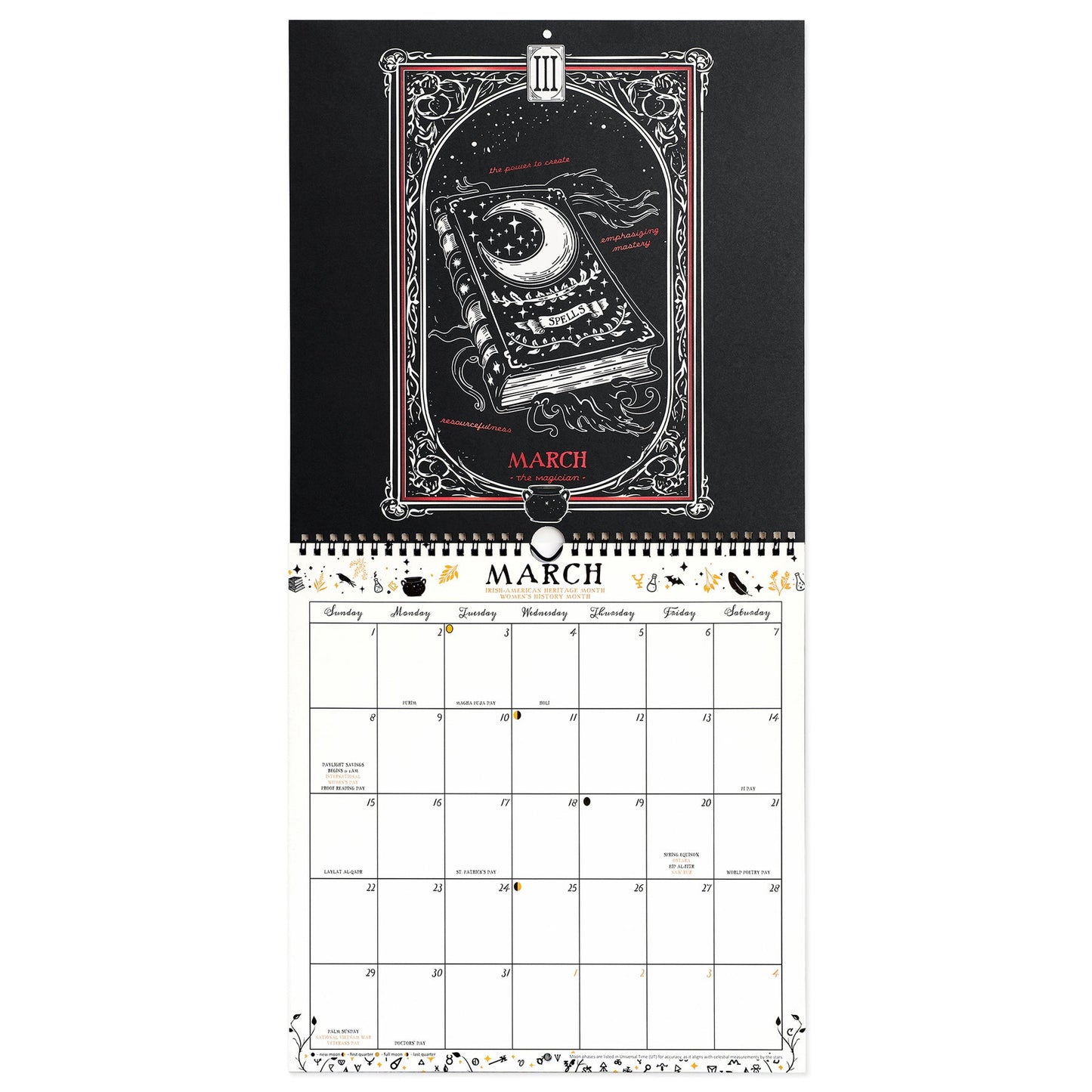 Waiting for the Night 2026 Spiral Wall Calendar