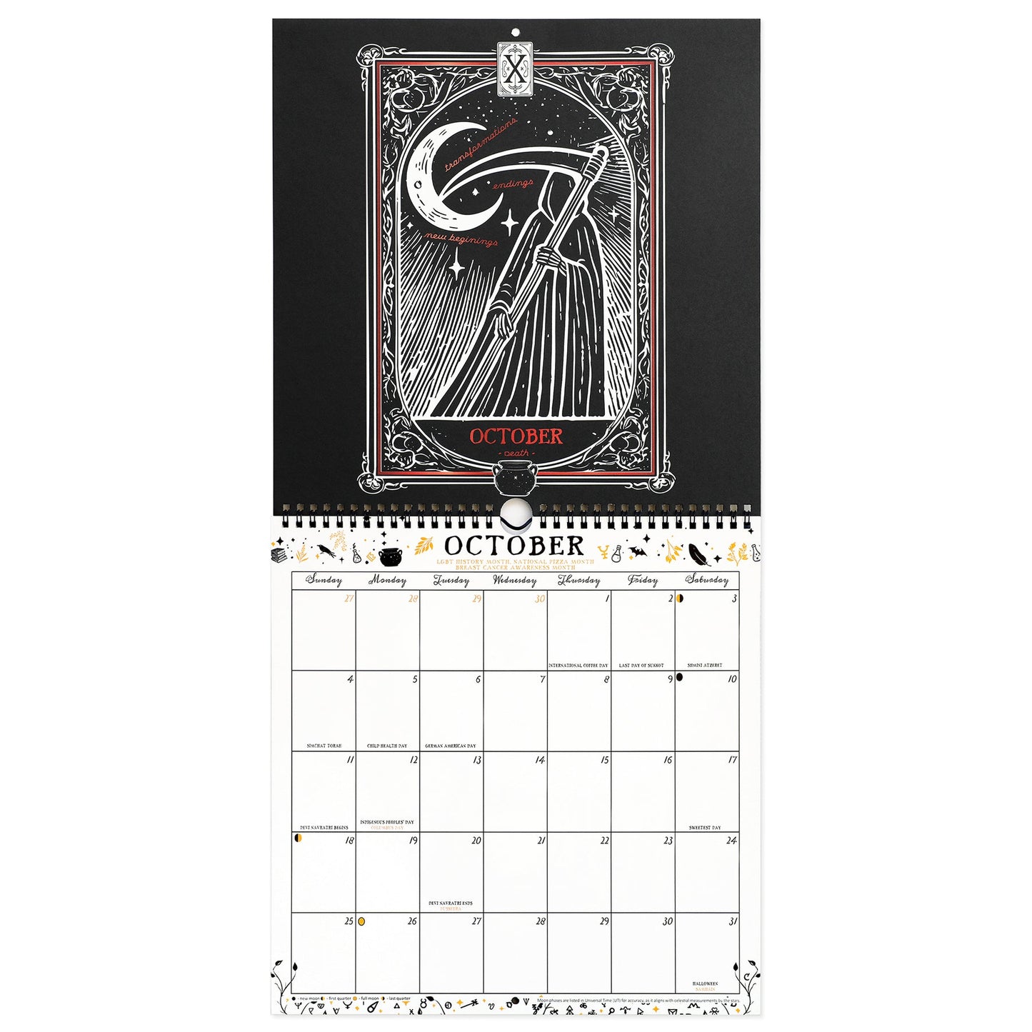 Waiting for the Night 2026 Spiral Wall Calendar